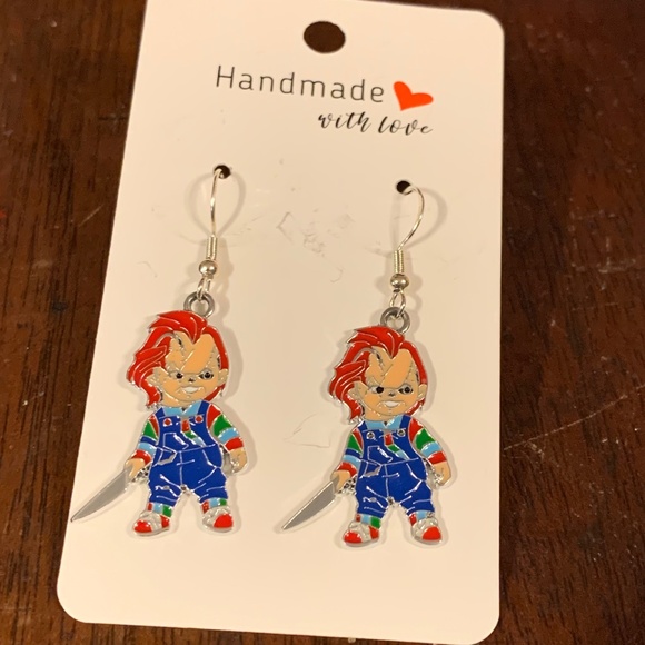 New Handmade “Chucky” Dangle Earrings - Picture 4 of 4